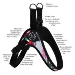 Tre Ponti Adjustable Girth Easy Fit Pet Harness, Camouflage Pink - Image 7