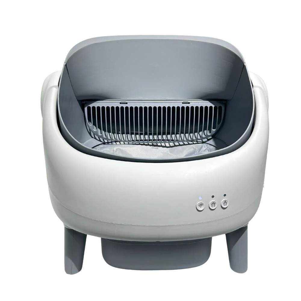 michu tofu cat litter inside automatic litter box