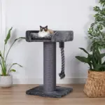 High Bed Scratching Post for Large Cats, Charcoal