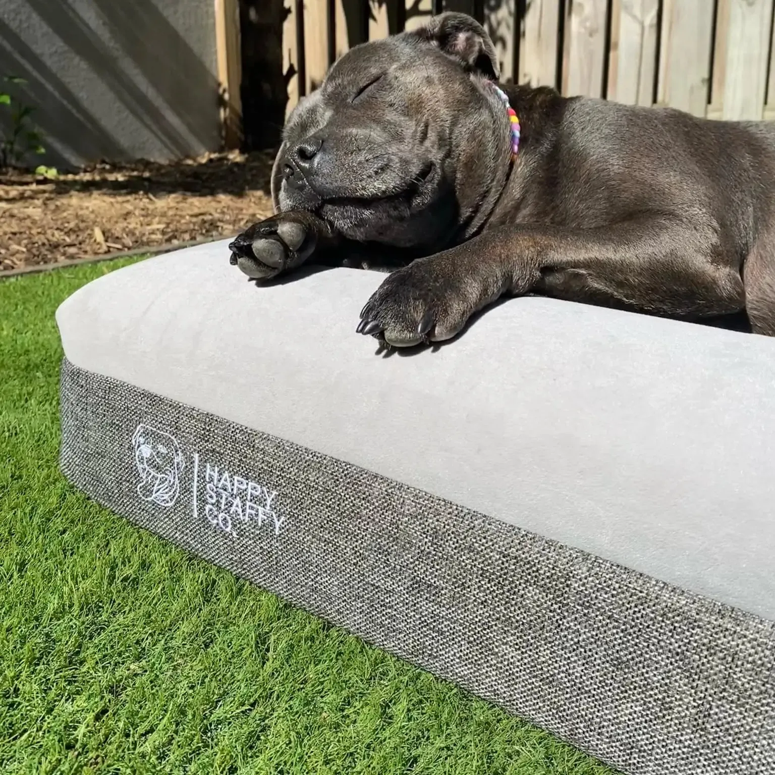 close-up of memory-foam core inside a dog.mats showing ventilation holes