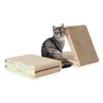 Ibiyaya Fold-Out Cardboard Cat Scratcher, Sage - Image 7