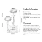 Michu Premium Real Wood Cat Tree | Large - Image 6