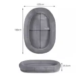 Comfort Plus Human Dog Bed, Dark Grey - Image 3