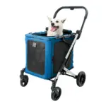 Ibiyaya BigBuddy Pet Stroller and Crate Combo, Crystal Teal - Image 5