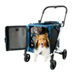 Ibiyaya BigBuddy Pet Stroller and Crate Combo, Crystal Teal - Image 6