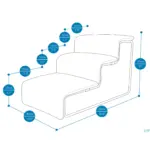 Ibiyaya Everest II Pet Stairs for Dogs & Cats, Nimbus Grey - Image 8