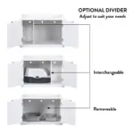 Cleo Cat Litter Cabinet, White - Image 5