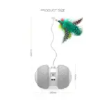 Bentopal Smart Wheel Feather Self Rolling Cat Toy - Image 2