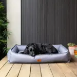 Ripstop Dog Lounger Bed, Steel Grey - Image 6