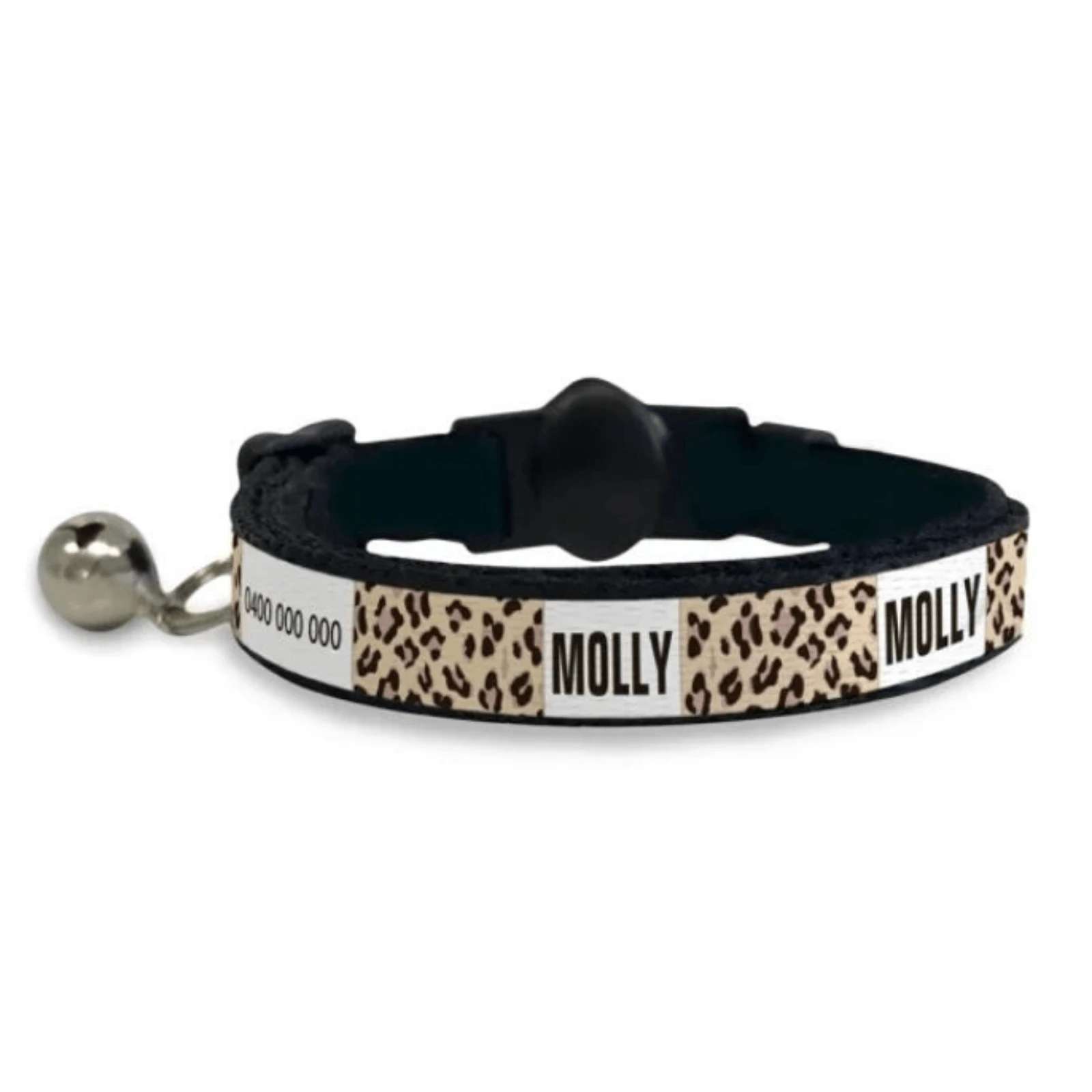 personalised puppy collar leopard print